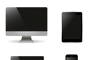 Set realistic devices, a Background Graphic by VIVAT Design Studio