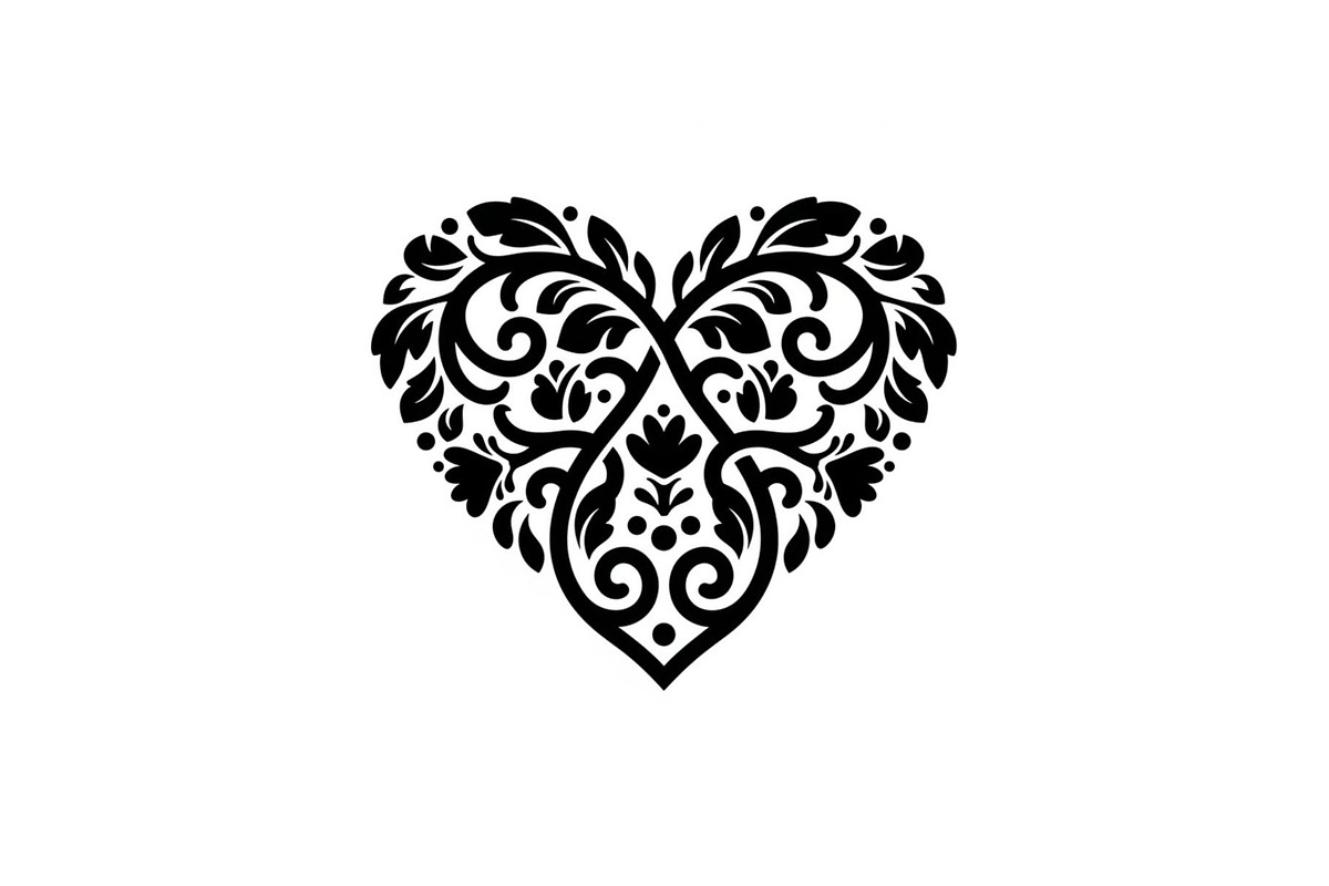 Floral Heart Frame Silhouette Pack, an Illustration by Artivon (Photo 19 of 49)