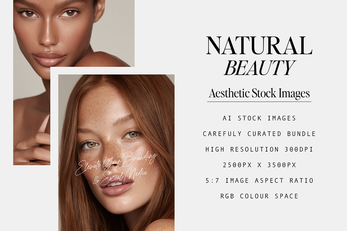 Natural Beauty Stock Photos, a Beauty & Fashion Photo by Studio Loire (Photo 2 of 11)