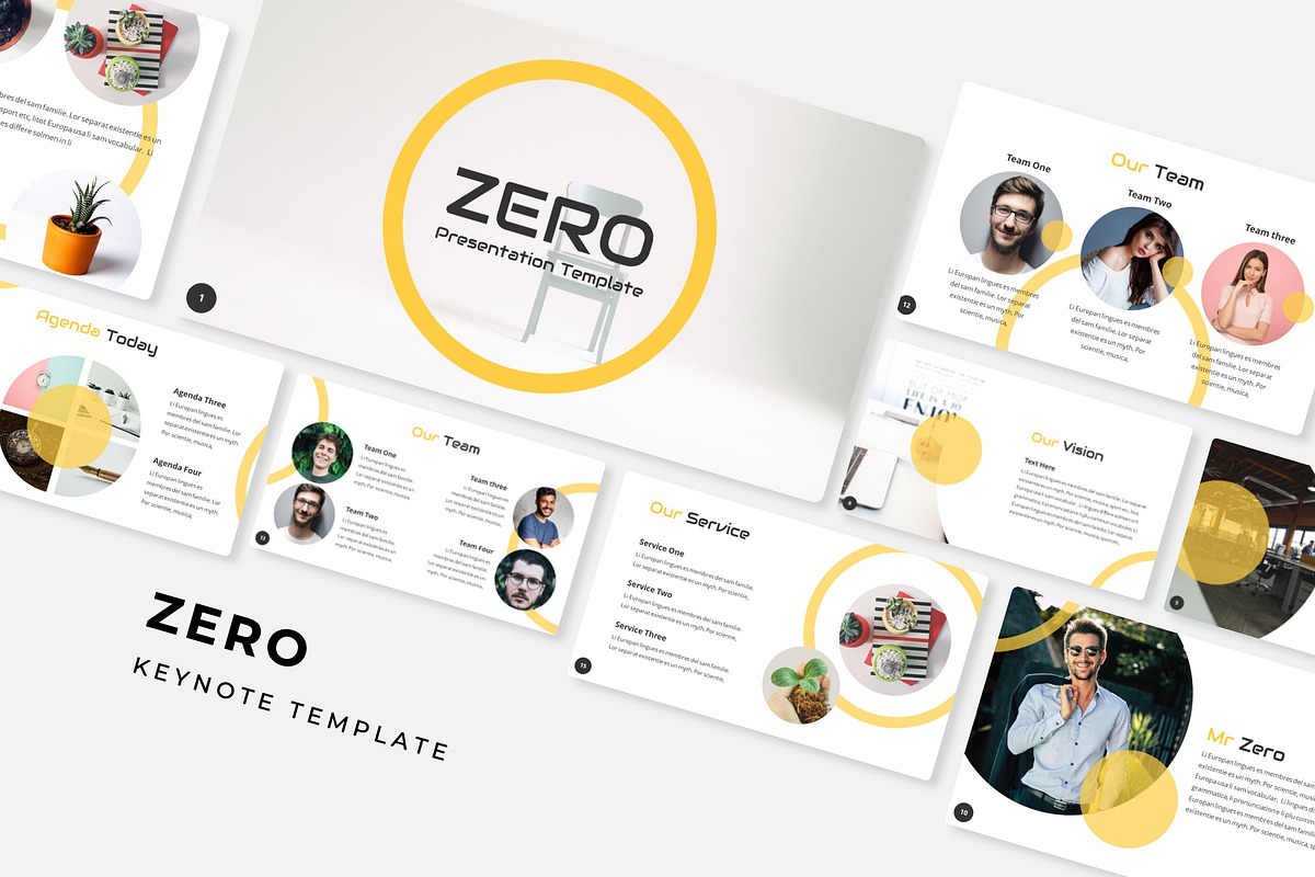 Zero Keynote Template, a Presentation Template by KAZ by IanMikraz Studio