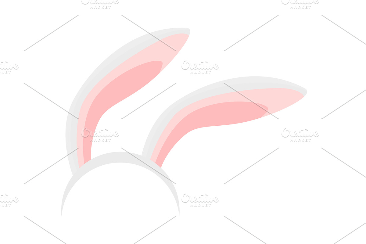 Rabbit ears realistic vector, an Object Illustration by the8monkey