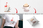 Heart Coffee Clipart, a Graphic by Artnoy (Thumbnail 3 of 5)