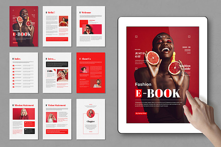 Modern Fashion EBook Template, an UI Kit Template by MightyDesign