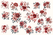 Watercolor-Roses and peonies flowers, a Graphic by Kay Art Designs (Thumbnail 9 of 10)