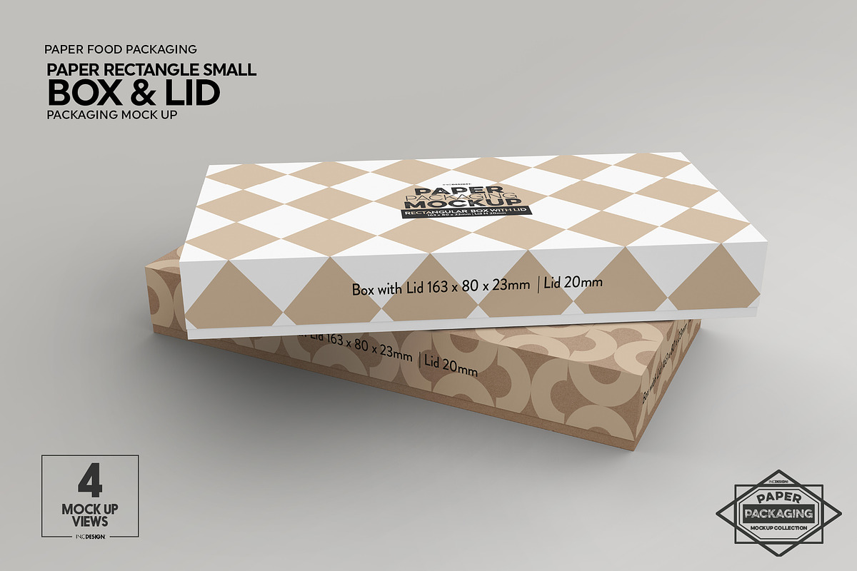Small Rectangular Box & Lid Mockup, a Cups & Container Mockup by INCDesign (Photo 4 of 7)