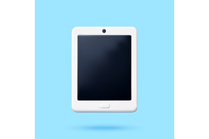 3D White touchscreen tablet PC