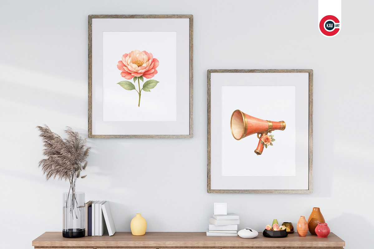 Vintage Botanical Floral Frames, an Object Graphic by C-Kav (Photo 10 of 14)
