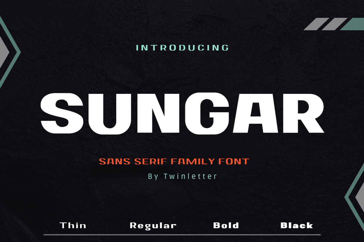 Sungar, a Sans Serif Font by twinstd (Photo 1 of 12)