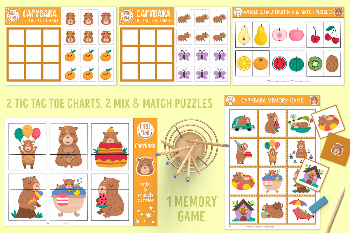Capybara games and activities, an Education Illustration by Lexi Claus (Photo 10 of 16)