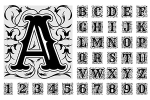 Decorative Letters. Hand Drawn