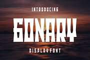 Gonary - Bold Display Font, a Sans Serif Font by lelevien (Thumbnail 1 of 4)