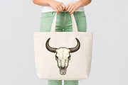 Rustic Cowboy Skull Sublimation PNG, a Seasonal Illustration by Canvas Craft (Thumbnail 4 of 6)
