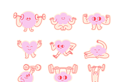 Fit girl era. Vector fitness doodles, an Object Graphic by venimo (Thumbnail 11 of 13)