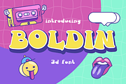 Boldin 3d Font, a Font by PutraCetol Studio (Thumbnail 1 of 5)