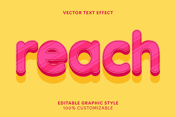 Pink Glossy Rounded Text Effect preview 4