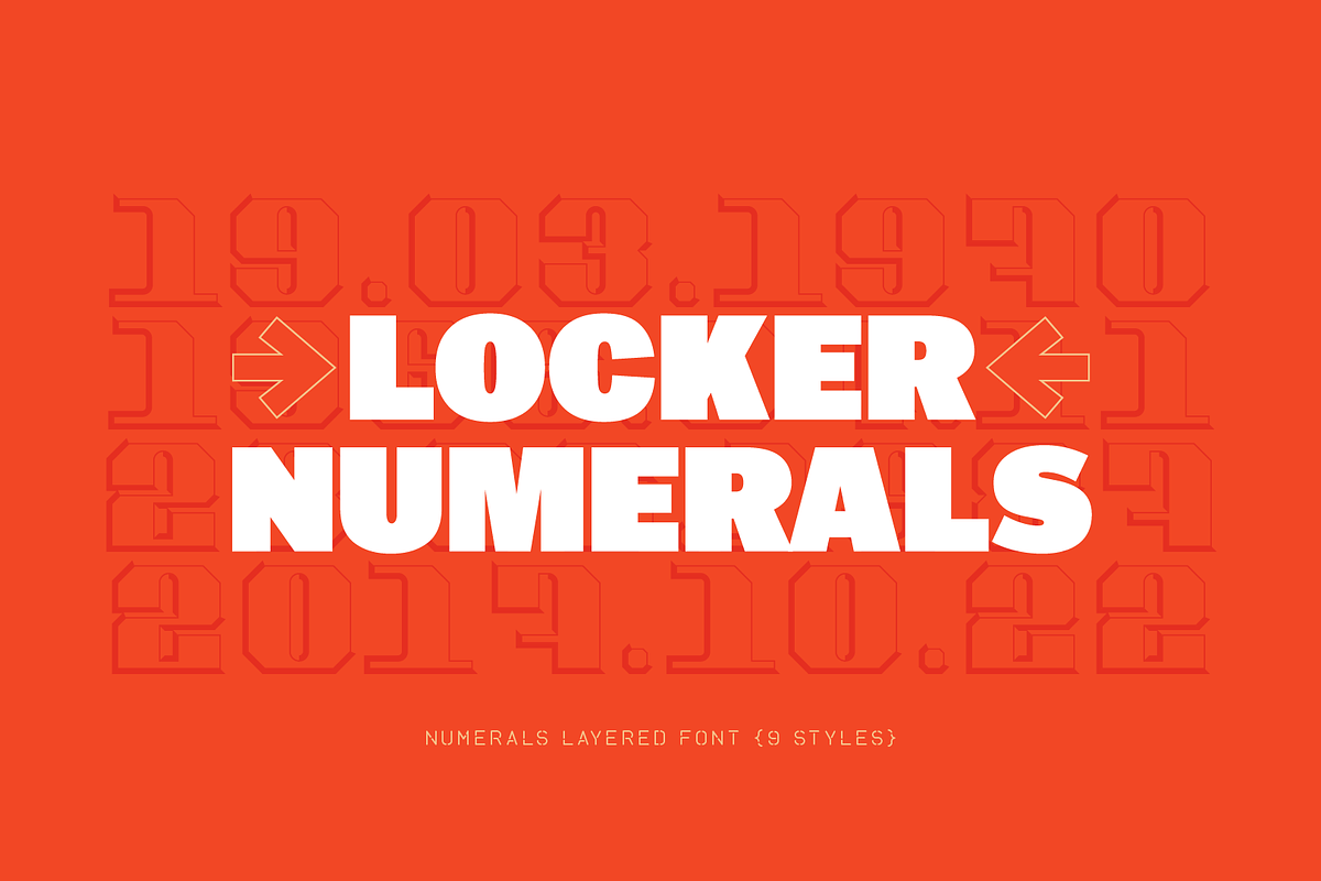 Locker Numerals Color Font preview 2