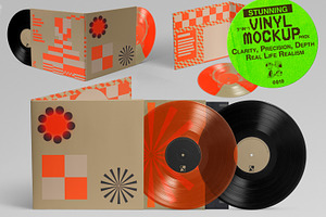 Gatefold Vinyl Mockup Pack, a Packaging Mockup by Glue Lab