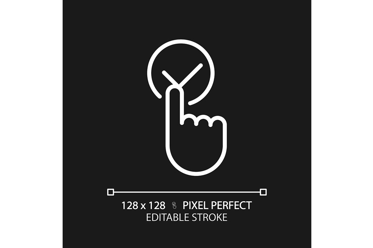 Click accept button pixel perfect, an Icon by IMG Visuals