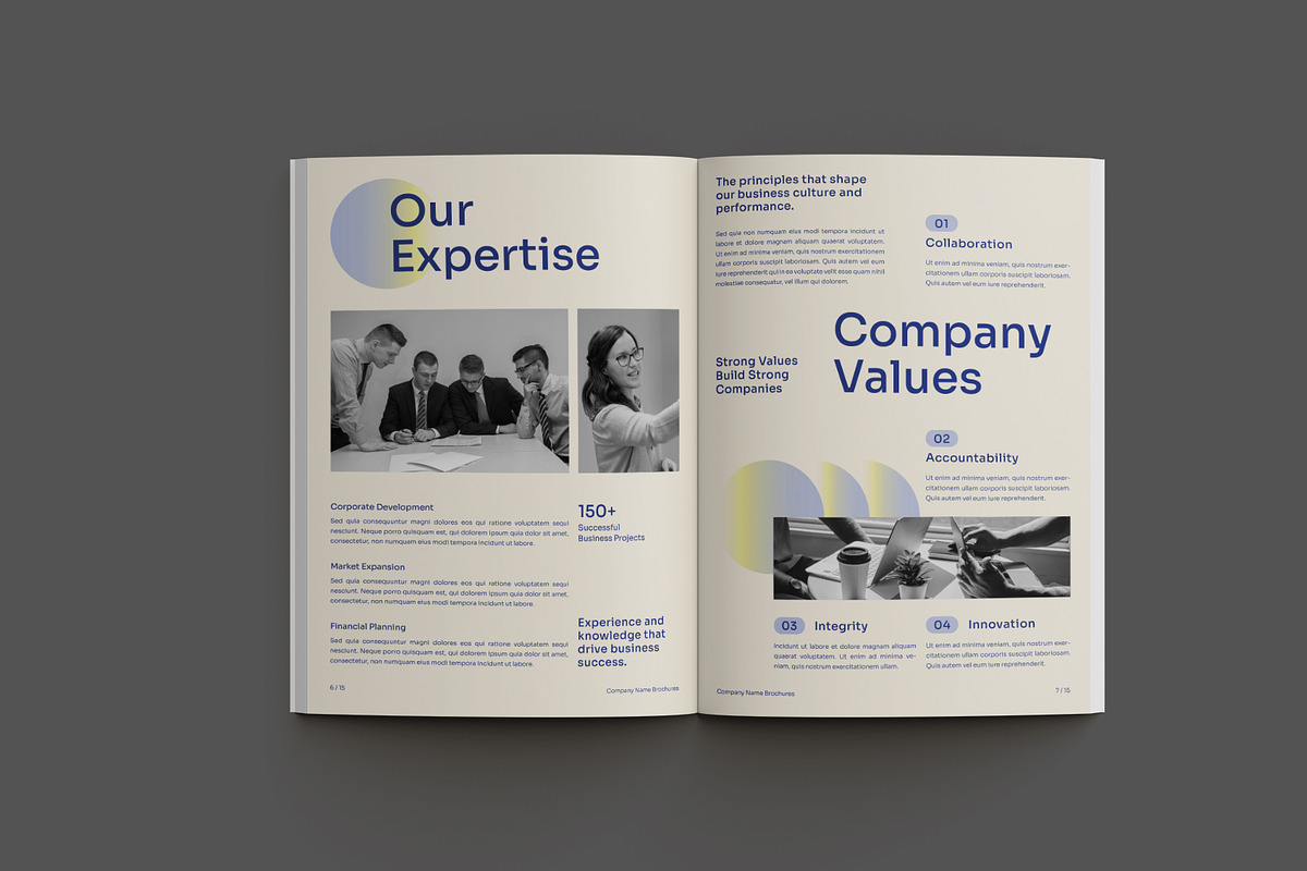 Blue Modern Corporate Brochure, a Brochure Template by Neermana (Photo 8 of 11)