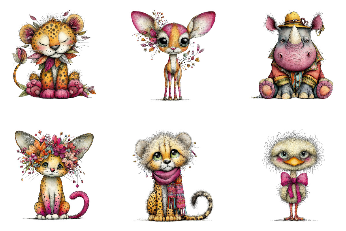 Safari Baby Animals Watercolor, a Seasonal Illustration by CreationArt (Photo 5 of 5)