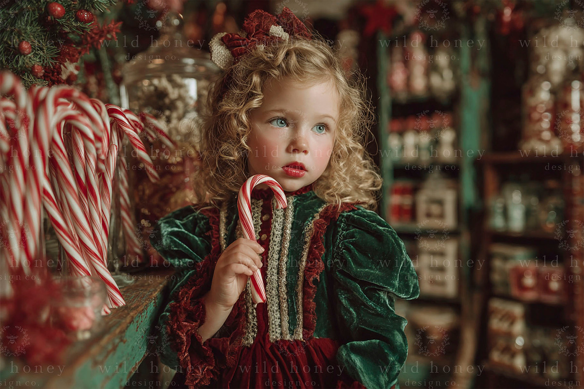 Christmas Store Digital Backdrop, a Layer Style Add-On by Wild Honey Design Co. (Photo 2 of 2)