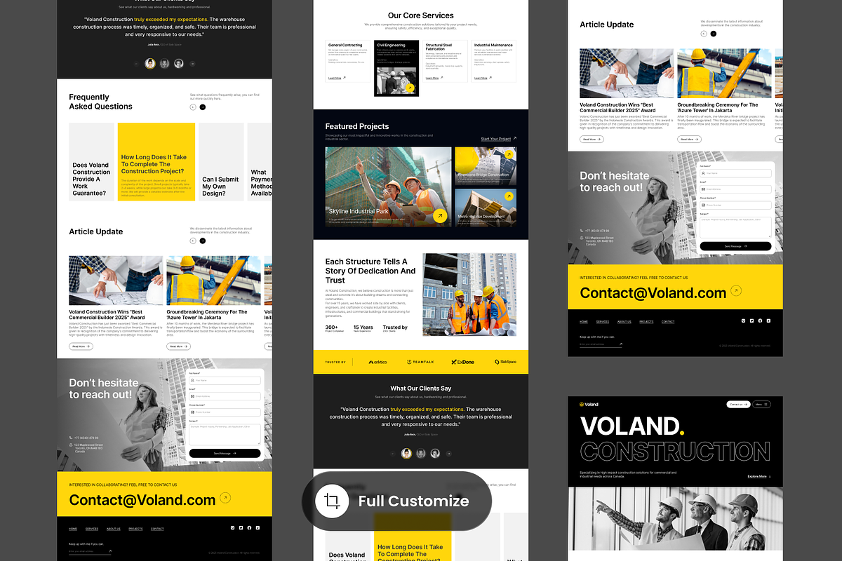 Voland - Industrial Landing Page preview 3