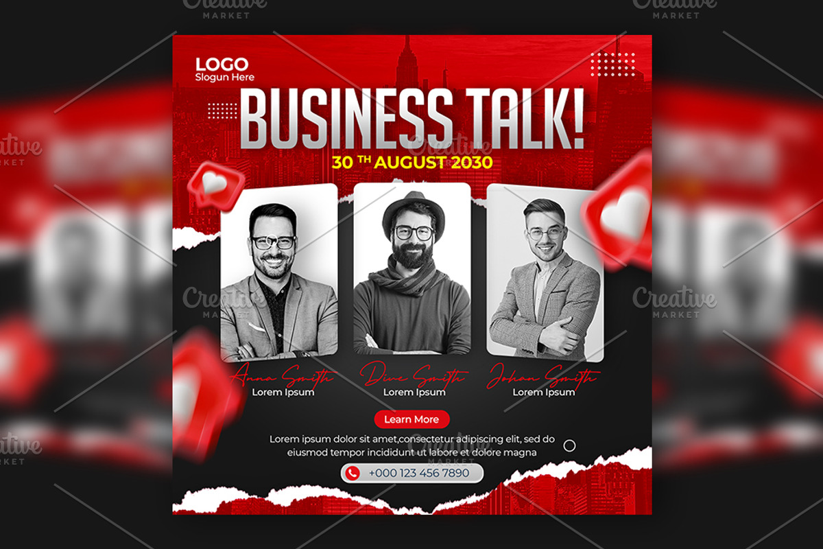 Business Social Media Post Template, a Social Media Template by Artonix (Photo 1 of 3)