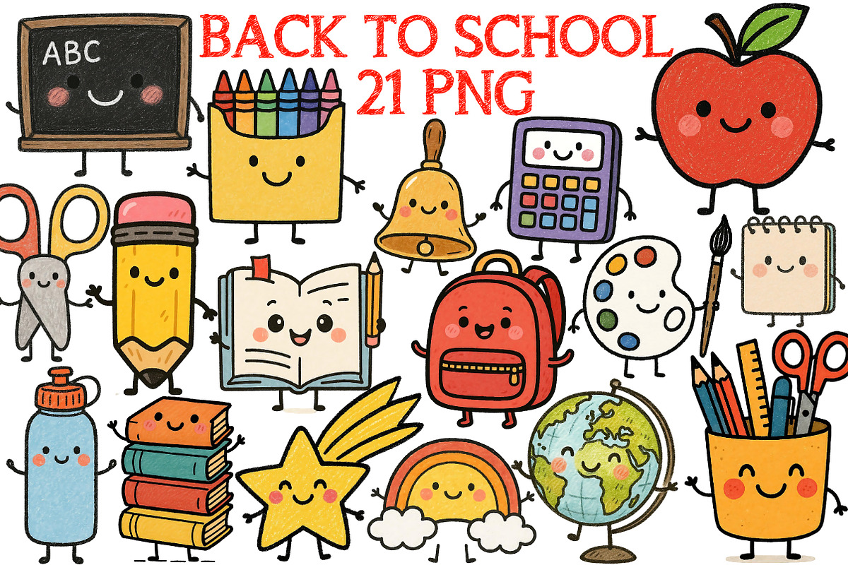 Back to School Clipart, a Seasonal Illustration by Daily.Designs (Photo 1 of 5)
