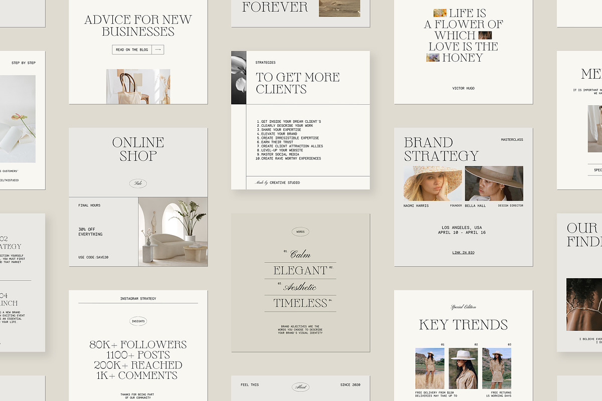 Heaven Social Media Pack Canva PS, a Social Media Template by Feel This