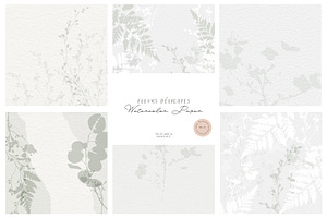 Watercolor Floral Paper Collection