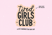 Tired Girls Club | Cute Font Duo, a Sans Serif Font by KA Designs (Thumbnail 1 of 12)