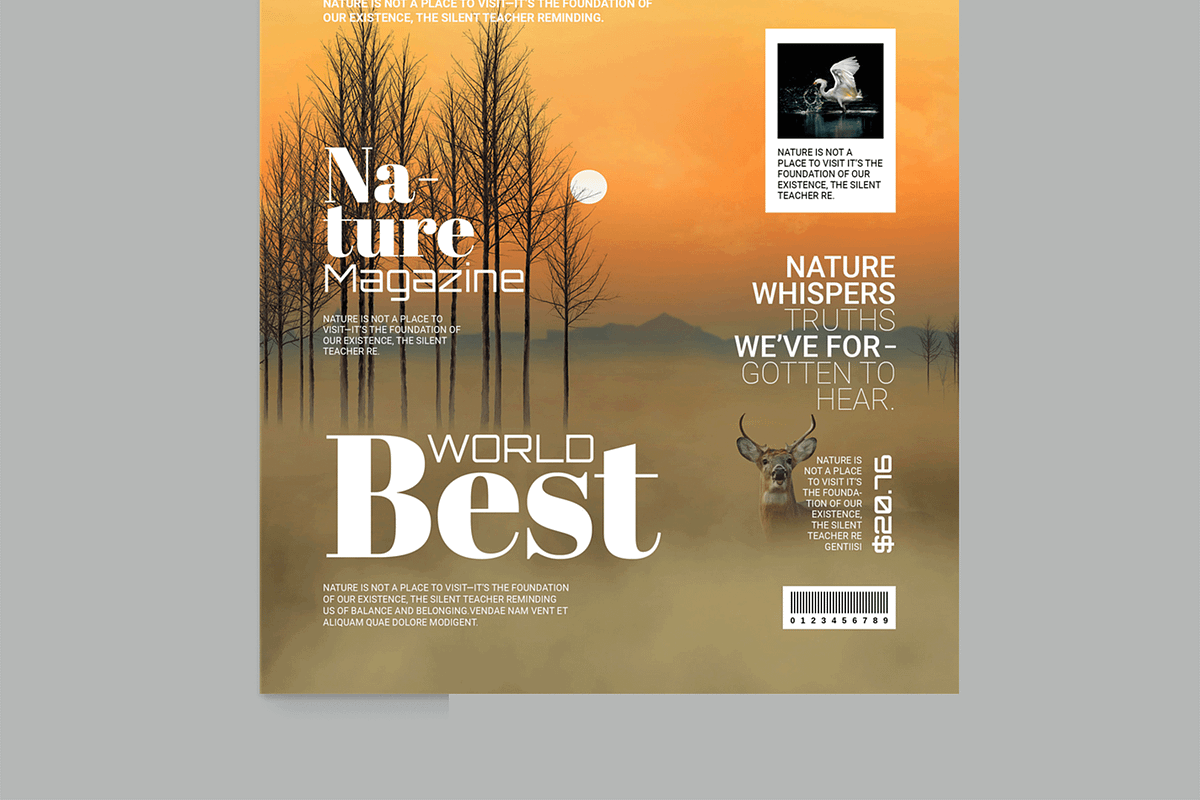 Nature Cover Magazine Layout, a Magazine Template by MightyDesign (Photo 5 of 8)