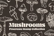 Mushrooms Stamps - Procreate Brushes, a Brush Add-On by MakeMyPlaceDesign (Thumbnail 1 of 2)