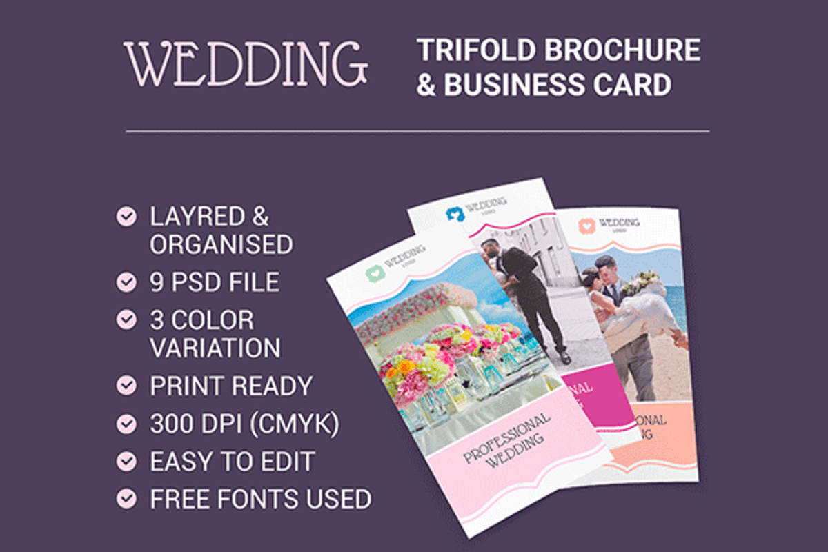 Trifold brochure Business Card M-Up, a Brochure Template by NetGon_Tech's Shop (Photo 1 of 4)