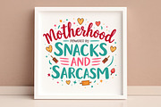 Motherhood Powered by Snacks Sarcasm, an Illustration by Awieee1 (Thumbnail 4 of 4)