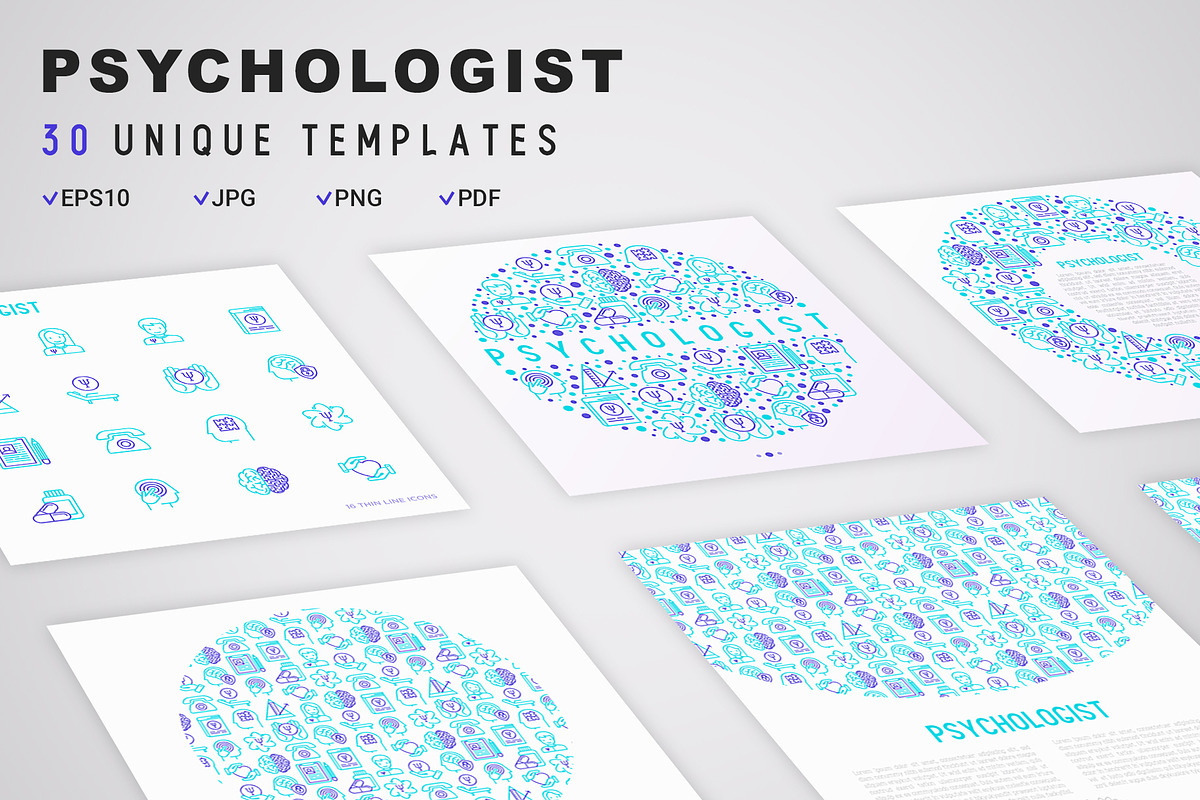 Psychologist Icons Set | Concept, an Outline Icon by Alex Blogoodf (Photo 7 of 11)