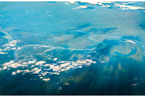 Aerial view of the Amazon river in, a Nature Photo by Leonid Andronov