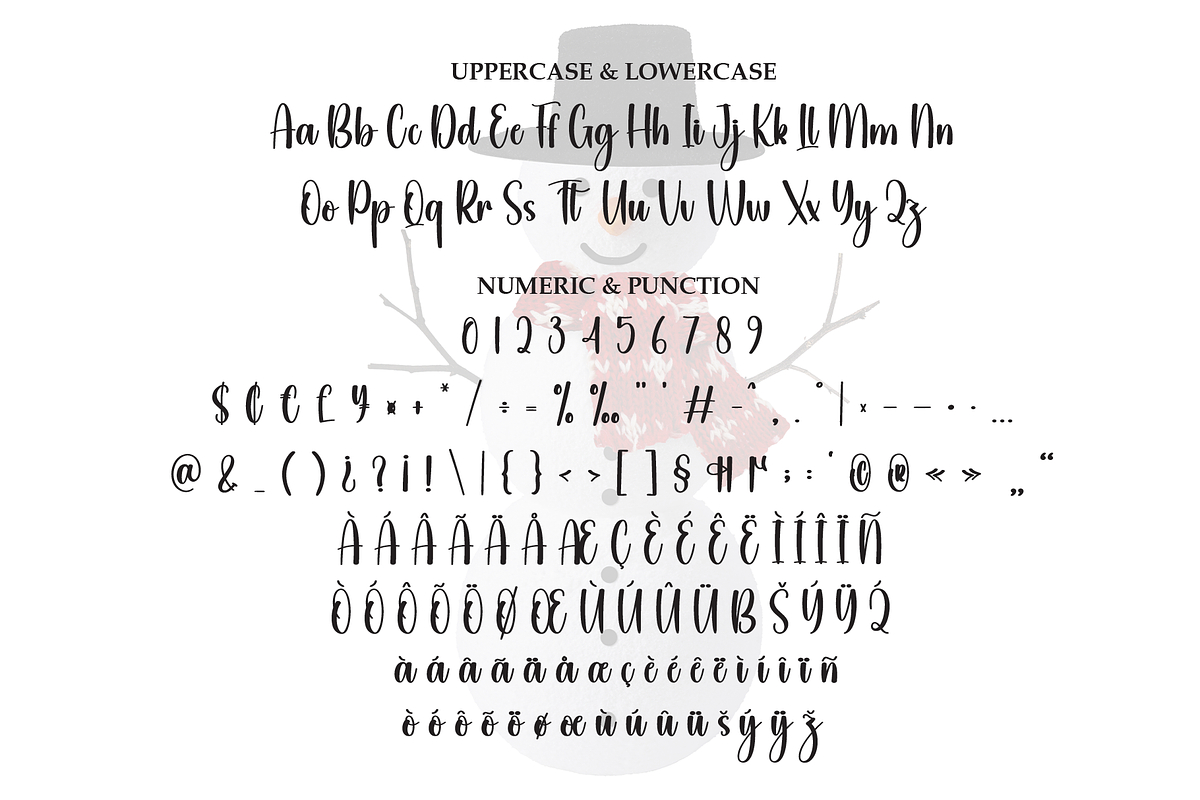 Snowman | Script Font, a Script Font by Scratchones (Photo 7 of 8)