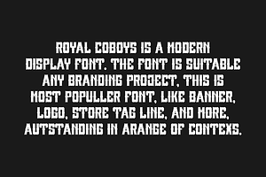 Royal Coboys - Western Font