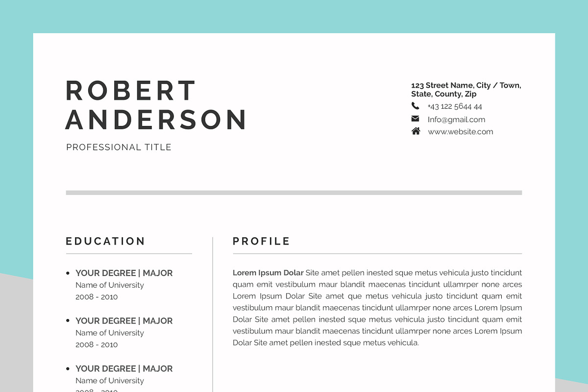 Resume/CV (3 Pages), a Resume Template by SlideCo (Photo 4 of 6)