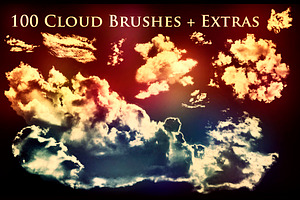 100 Cloud Brushes Extras