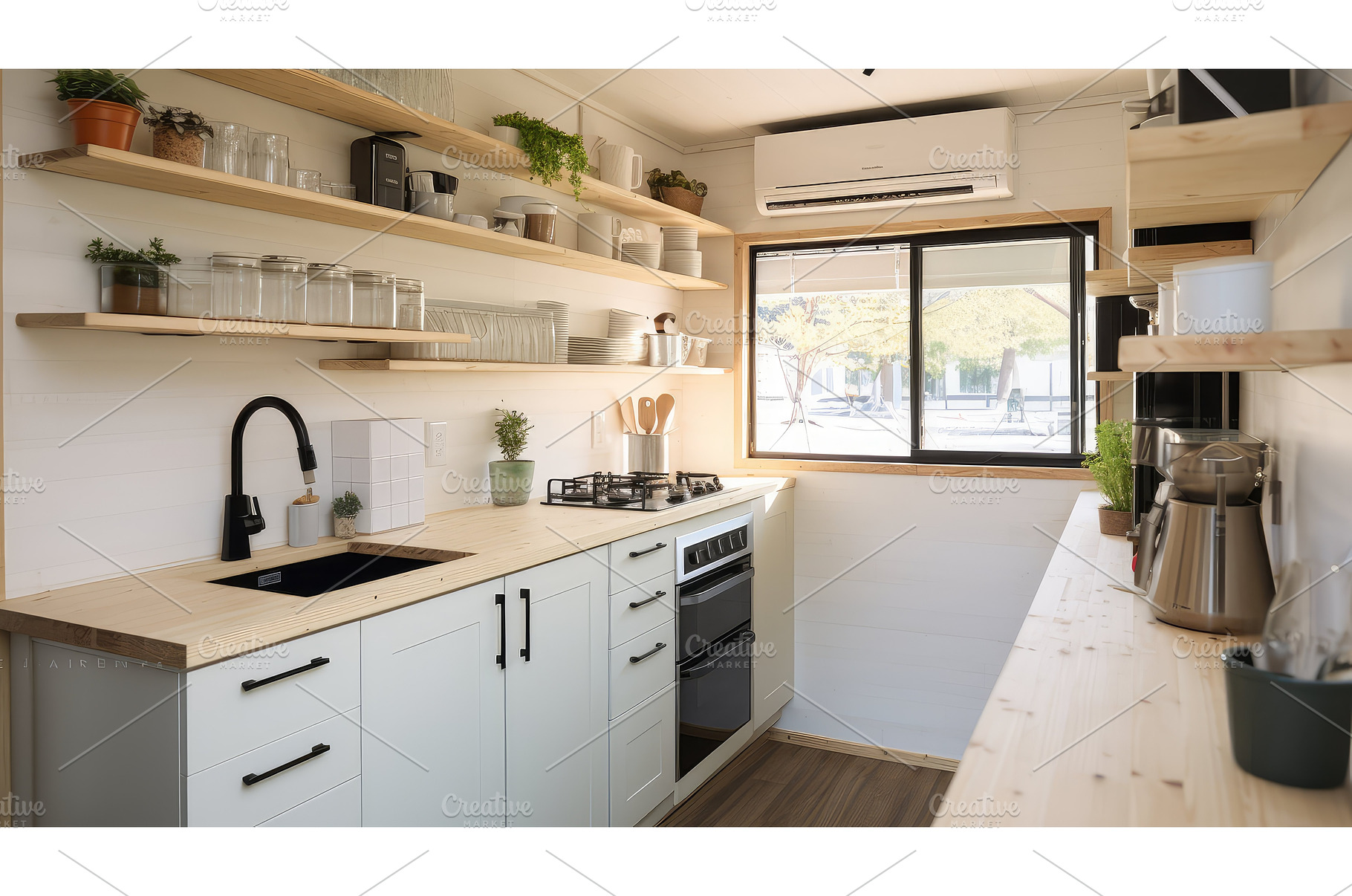 functional tiny house interior ai, an Abstract Photo by pikepicture