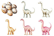 Watercolor Prehistoric Cute Dinosaur, an Illustration by CitraGraphics (Thumbnail 5 of 5)