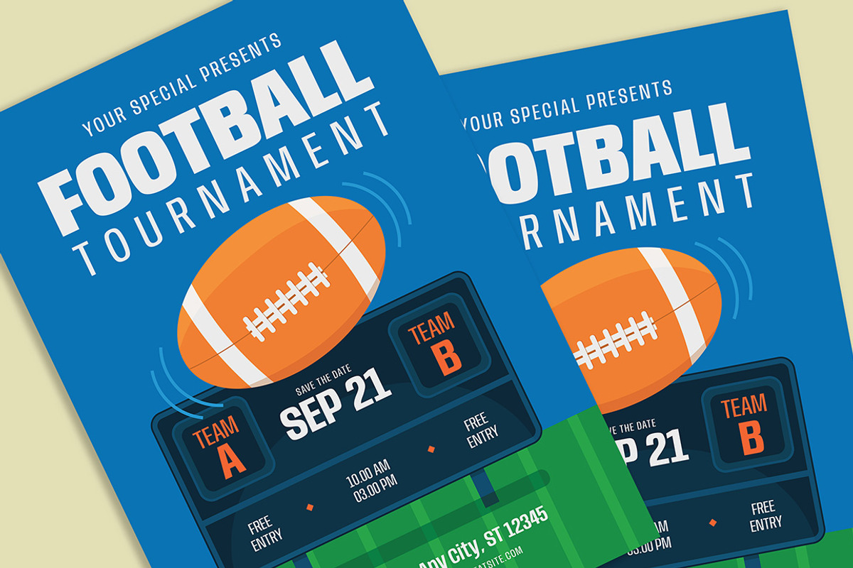 Football Tournament Flyer, a Flyer Template by Gumico Studio. (Photo 3 of 3)