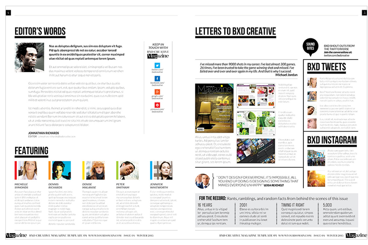 Magazine Template InDesign 04, a Magazine Template by Love Graphic Design (Photo 11 of 34)