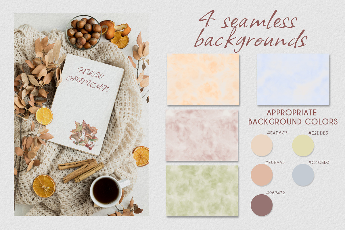 Pumpkin clipart. Autumn watercolor, an Illustration by Kate Lanbina (Photo 15 of 16)