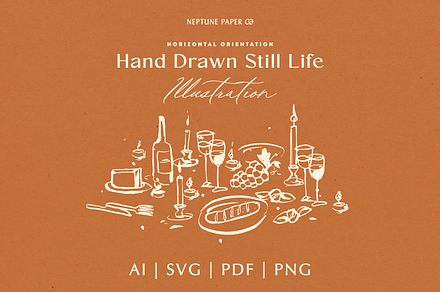 Hand Drawn Still Life Illustration