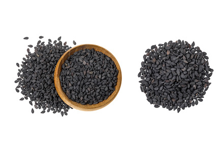 black sesame seeds in wooden bowl, a Food & Drink Photo by NataPhoto