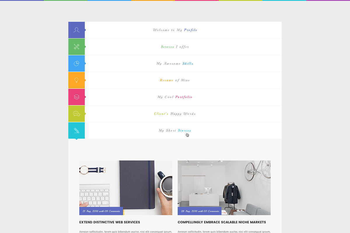 JS - Minimal Resume Template, a Websites & App Template by bigpsfan's SHOP (Photo 9 of 14)