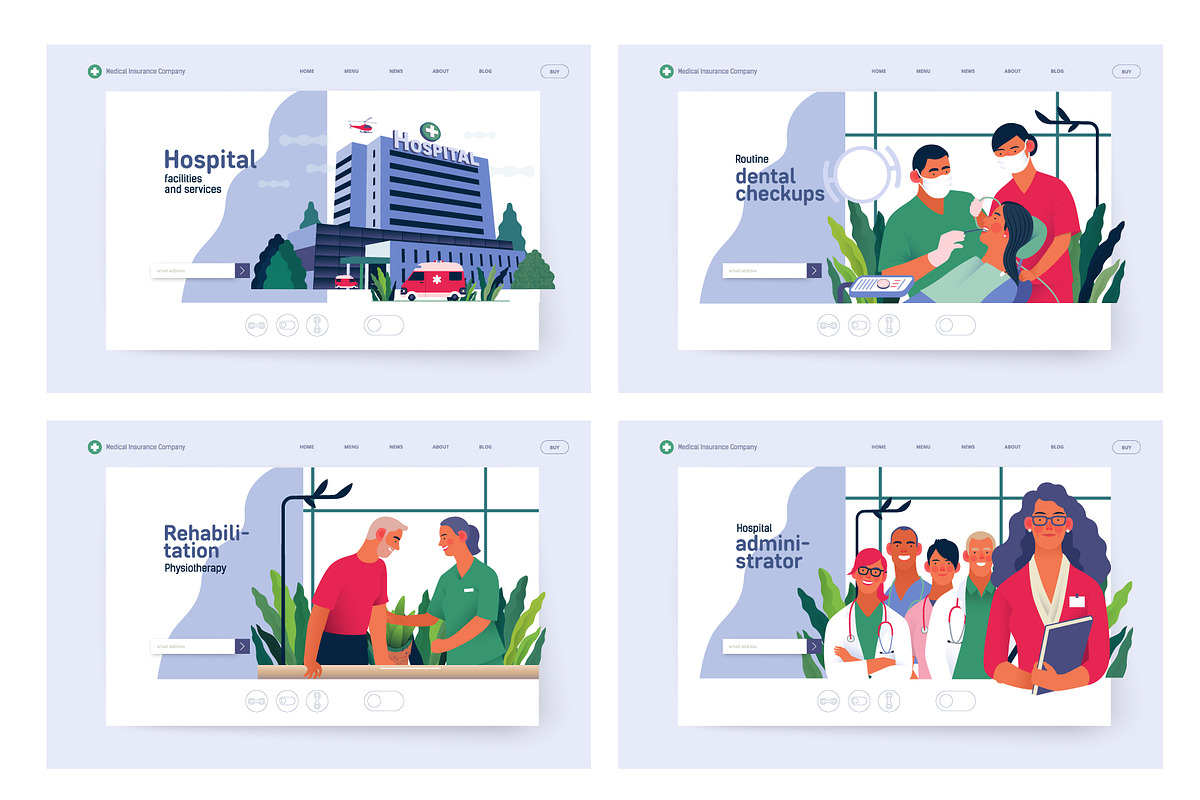 Part 2 Medical website illustrations, a Healthcare Illustration by Grivina's shop (Photo 18 of 37)